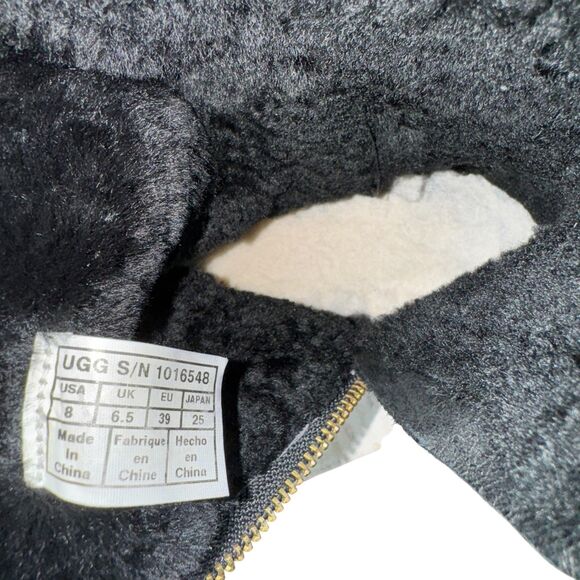 UGG Abree Mini Boots Black Suede Women's Size 8 - Picture 8 of 8